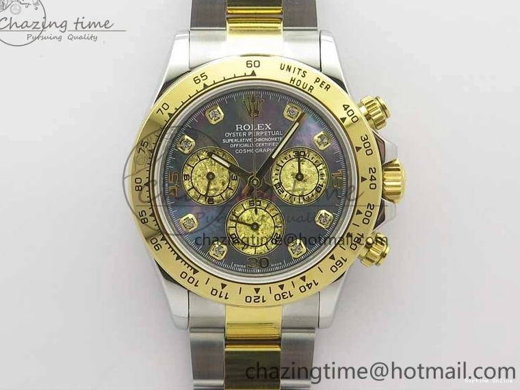 0225 Tailored Daytona 116509 SS YG BLF Best Edition Gay MOP Dial on SS YG Bracelet A 2977